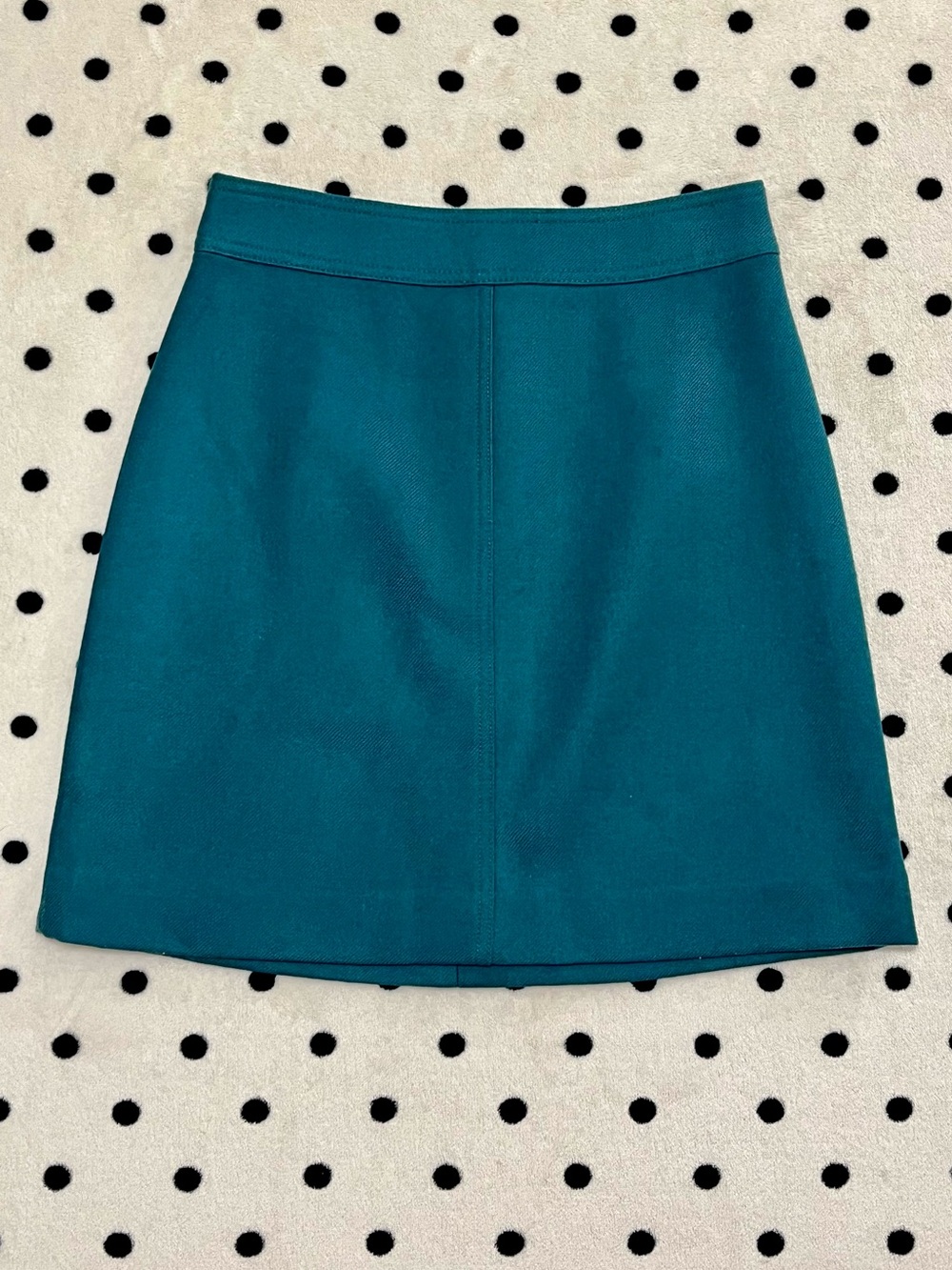 J. Crew Teal A-Line Wool Blend Skirt Size 00